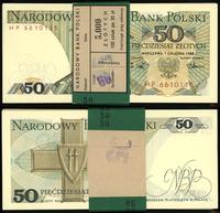 100 x 50 złotych 1.12.1988, oryginalnie zapakowa