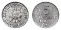 5 groszy 1965, Warszawa, aluminium, rzadki roczn