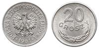 20 groszy 1961, Warszawa, aluminium, wyśmienity 