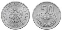 50 groszy 1949, Warszawa, aluminium, rzadki w ty