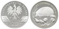 20 złotych 1996, Warszawa, Jeż, srebro "925", wy