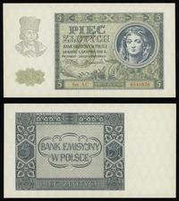 5 złotych 1.08.1941, seria AC, numeracja 6540836