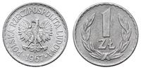 1 złoty 1967, Warszawa, bardzo rzadki rocznik, b