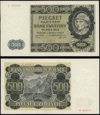500 złotych 01.03.1940, Seria B, numeracja 16043