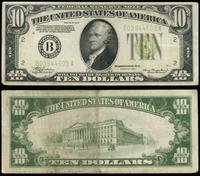 10 dolarów 1934, Seria B 03944605 A, zielona pie