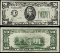 20 dolarów 1934 A, Seria B 12953003 B, zielona p