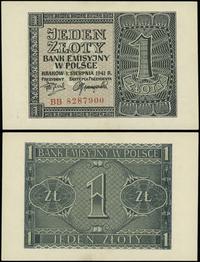 1 złoty 1.08.1941, seria BB, numeracja 8287900, 