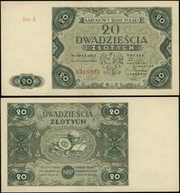 20 złotych 15.07.1947, seria A, numeracja 831982