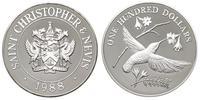 100 dolarów 1988, Koliber, srebro "925" 129.46 g