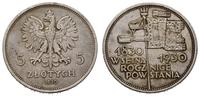 5 złotych 1930, Warszawa, Sztandar, patyna, Parc