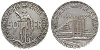 50 franków 1935, 100 lat kolei w Belgii, srebro 