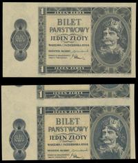 1 złoty 1.10.1938, obustronny nadruk rysunku głó