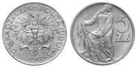 5 złotych 1959, Warszawa, aluminium, piękne, Par