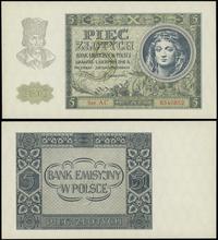 5 złotych 1.08.1941, seria AC 6540852, Lucow 813