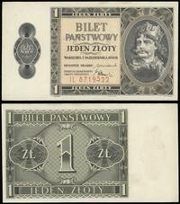 1 złoty 1.10.1938, seria IL, numeracja 8719522, 