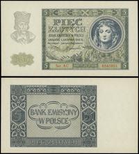 5 złotych 1.08.1941, seria AC, numeracja 6540851