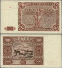 100 złotych 15.07.1947, seria F, numeracja 72338
