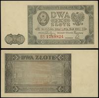 2 złote 1.07.1948, seria BS, numeracja 1789824, 