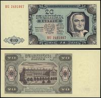 20 złotych 1.07.1948, seria HU, numeracja 249186
