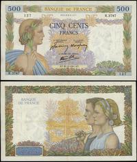 500 franków 30.10.1941, podpisy J. Belin, P. Rou