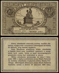 20 groszy 28.04.1924, bez serii i numeracji, nad