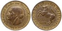 10.000 marek 1923, miedź złocona, drobne obicia 