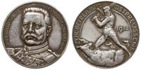 Niemcy, medal autorstwa Lauera wybity w 1914 r. poświęcony feldmarszałkowi Hindenb..