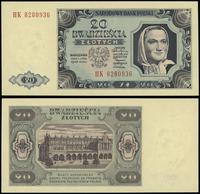 20 złotych 1.07.1948, seria HK, numeracja 828093
