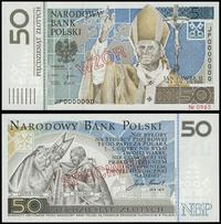 50 złotych 16.10.2006, Jan Paweł II; ukośny nadr