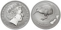 1 dolar 2009, ptak Kiwi, srebro 31.11 g