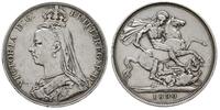1 korona 1890, Londyn, srebro "925" 28.09 g, dwa