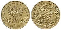 2 złote 1998, Warszawa, Ropucha Paskówka, nordic