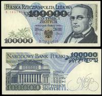 100.000 złotych 01.02.1990, seria B, numeracja 1