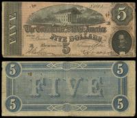 5 dolarów 17.02.1864, VI seria, numeracja 51105,
