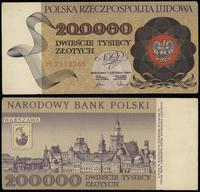 200.000 złotych 1.12.1989, seria M 2332265, złam