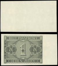 1 złoty 01.10.1938, jednostronny druk strony odw