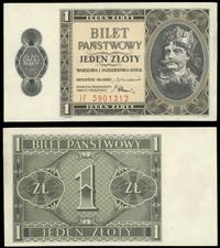 1 złoty 1.10.1938, seria IF, numeracja 5901312, 