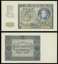 5 złotych 1.08.1941, Ser. AC, numeracja 6540871,
