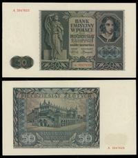 50 złotych 1.08.1941, seria A, numeracja 3847625