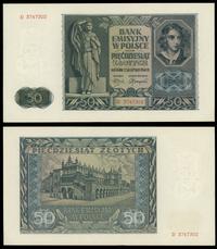 50 złotych 1.08.1941, seria D, numeracja 3747302