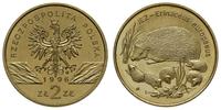 2 złote 1996, Warszawa, Jeż, nordic gold, patyna