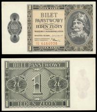 1 złoty 01.10.1938, seria IG, numeracja 6484028,