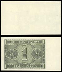 Polska, niedokończony druk 1 złoty, 01.10.1938