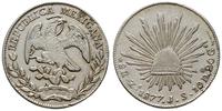 8 reali 1877 Zs.J.S, Zacatecas, srebro 26.8 g, K
