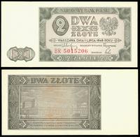 2 złote 1.07.1948, seria BR numeracja 5015206, M