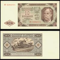 10 złotych  1.07.1948, seria i numeracja AY 2262