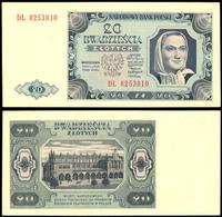 20 złotych  1.07.1948, seria i numeracja DK 8253