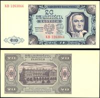 20 złotych  1.07.1948, seria i numeracja KB 1263