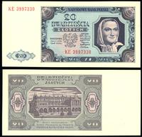 20 złotych  1.07.1948, seria i numeracja KE 3997