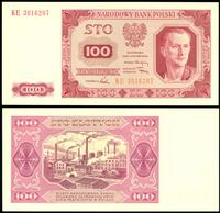100 złotych 1.07.1948, seria i numeracja KE 3016